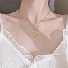 5Pcs 5 Styles Brass Micro Pave Cubic Zirconia Pendants KK-YW0004-16-6