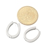 304 Stainless Steel Oval Hoop Earrings for Women EJEW-C096-66P-3