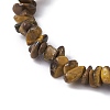 Natural Tiger Eye Chips Beaded Stretch Bracelets for Women BJEW-JB10046-05-3