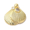 Brass Micro Pave Cubic Zirconia Pendants KK-S391-12G-1