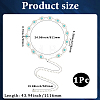 1Pc Alloy with Resin Imitation Turquoise Oval Link Chain Belts AJEW-CY0001-79B-2
