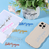 Gorgecraft 7 Shaeets 7 Colors Word Hello Gorgeous PVC Waterproof Car Stickers DIY-GF0008-93-4