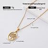 304 Stainless Crystal Rhinestone Tree of Life Pendant Necklaces for Women AP2752-1-1