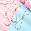 Natural Gemstone Beads Link Bracelets BJEW-JB13087-1