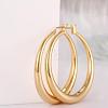 Adorable Design Ring Brass Hoop Earrings EJEW-BB07351-G-3