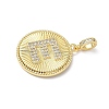 Brass Micro Pave Clear Cubic Zirconia Pendants KK-L253-17G-E-2