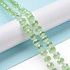 Electroplate Transparent Glass Beads Strands EGLA-H101-03G-4