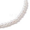 Rond Shell Pearl Beaded Stretch Bracelets for Women BJEW-JB11038-4