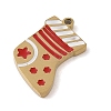 Christmas Theme Ion Plating(IP) 304 Stainless Steel Enamel Charms STAS-Z083-06G-04-2