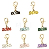 8Pcs Alloy Enamel Pendant Decorations HJEW-YW00354-1