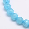 Dyed Natural Green Jade Beads Strands JBS053-8MM-31-1