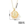 Luxury Fashionable American and European Style Brass Glass Virgin Mary Pendant Necklaces for Women DB7560-1-1