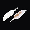 Natural Freshwater Shell Carved Big Pendants SHEL-N038-20P-3