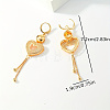 Heart Tassel Brass Hoop Earrings JA5879-4