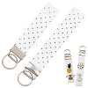 2Pcs Felt Badge Holders Keychain Clasps FIND-CP0004-06A-1