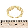 Brass Micro Pave Cubic Zirconia Open Cuff Ring for Women RJEW-F177-03GP-09-5