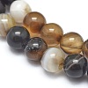 Natural Striped Agate/Banded Agate Beads Strands G-I254-03B-4