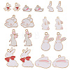 Alloy Enamel Bunny Pendants ENAM-CJ0001-36-1