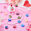 10Pcs 10 Colors Handmade Lampwork Enamel Beads LAMP-TA0002-57-7