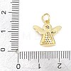 Brass Micro Pave Cubic Zirconia Pendants KK-F938-38G-02-3