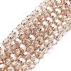 Electroplate Transparent Glass Beads Strands EGLA-A035-T6mm-A22-1