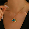 Bohemian Ocean Brass Enamel with Imitaiton Pearl Ring with Starfish and Shell Pendant Necklaces for Women QC9894-4
