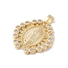 Brass Cubic Zirconia Pendants KK-Z050-09G-01-2