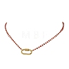 Handmade Enamel Beaded Necklaces NJEW-JN06628-3