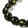 Handmade Dichroic Foil Glass Beads Strands DICH-U001-11H-3