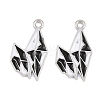 Alloy with Black Enamel Pendants AL-CBA2919-02P-03-1