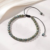Electroplate Non-magnetic Synthetic Hematite Column & Disc Beads Braided Bead Bracelets for Women Men BJEW-JB13300-1
