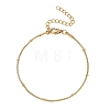 304 Stainless Steel Rondelle Round Snake Chain Bracelets SA-CBA2696-18G-4