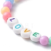 Opaque Acrylic Beads Stretch Bracelet Set for Kid BJEW-JB06589-15