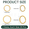 40Pcs 2 Styles Brass Split Key Rings KK-CY0001-05-2