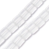 Transparent Frosted Glass Beads Strands FGLA-S001-01G-2