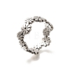 201 Stainless Steel Daisy Finger Ring for Women RJEW-A053-01P-2