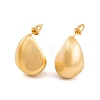 Drawbench Teardrop Brass Stud Earrings for Women EJEW-G391-08G-2