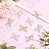 8Pcs 2 Colors Bowknot Alloy Rhinestone Bikini Connectors Buckles FIND-HY0005-42-4