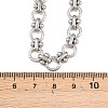 8MM 304 Stainless Steel Twisted Ring Link Chain Necklaces NJEW-Z105-04P-02-5