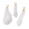 Electroplated Natural Quartz Crystal Dyed Pendants PALLOY-JF02325-01-1
