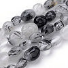 Natural Black Rutilated Quartz Beads Strands G-Q952-10-6x8-1