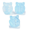 Transparent Spray Paint Glass Beads GLAA-H035-01E-1