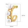 French Retro High-end Ladies Stainless Steel Inlaid Resin Pearl Stud Earrings PW-WG85BB1-01-2