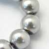 Baking Painted Pearlized Glass Pearl Round Bead Strands HY-Q003-10mm-34-3