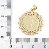 Rack Plating Brass Micro Pave Clear Cubic Zirconia Pendants KK-P287-36E-G-3