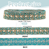 Ethnic Embroidered Polyester Sequins Trim Ribbon OCOR-WH0070-136A-4