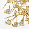 Brass Stud Earring Findings KK-S347-150-2
