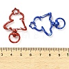 Spray Painted Alloy Swivel Lobster Clasps PALLOY-K004-05-3
