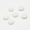 Natural White Jade Gemstone Cabochons G-T020-8mm-04-1