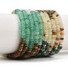 Natural Green Spot Stone & Dyed White Jade & Unakite & Lapis Lazuli & Quartz & Synthetic Shoushan Stone Beads Strands G-Z135-C04-2x4mm-2